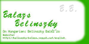 balazs belinszky business card